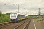 Am 20.6.2011 verlsst VT565 und VT568 Rheinhausen als RB31 nach Duisburg Hbf.