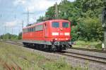 DB Schenker Rail Deutschland AG/155887/am-1782011-faehrt-151-062-7-solo Am 17.8.2011 fhrt 151 062-7 solo durch Ratingen-Lintorf.