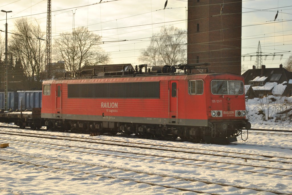 Am 2.1.2011 wartet 155 121-7 in Gladbeck West auf eine neue Aufgabe.