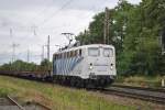 Am 18.7.2011 zieht 139 177-0 einen Güterzug durch Ratingen-Lintorf.